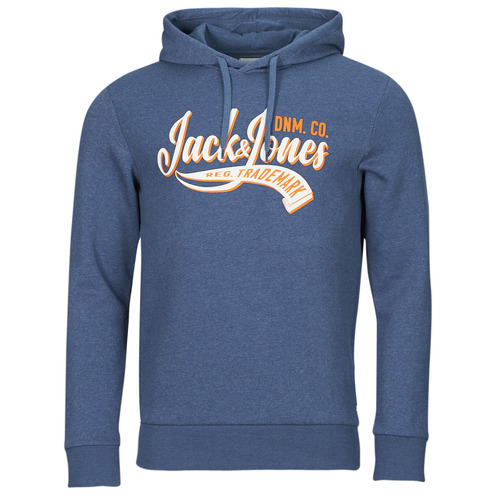 Jack & Jones - JJELOGO SWEAT HOOD 2 COL 23/24 - Marine