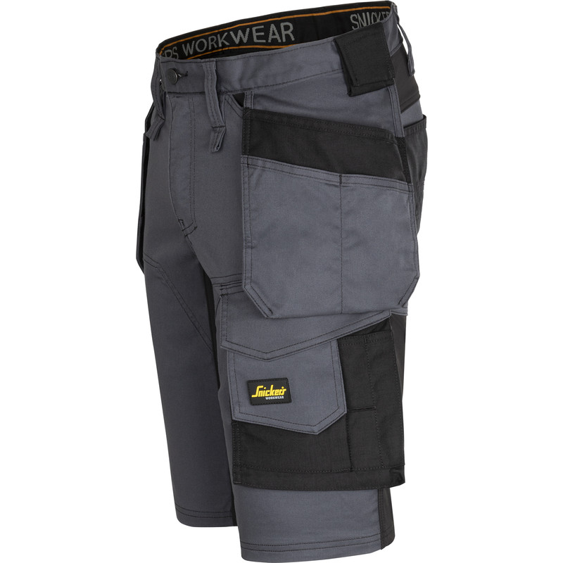 Snickers AllroundWork stretch werkshort met holsterzakken slim fit 6141 56 grijs