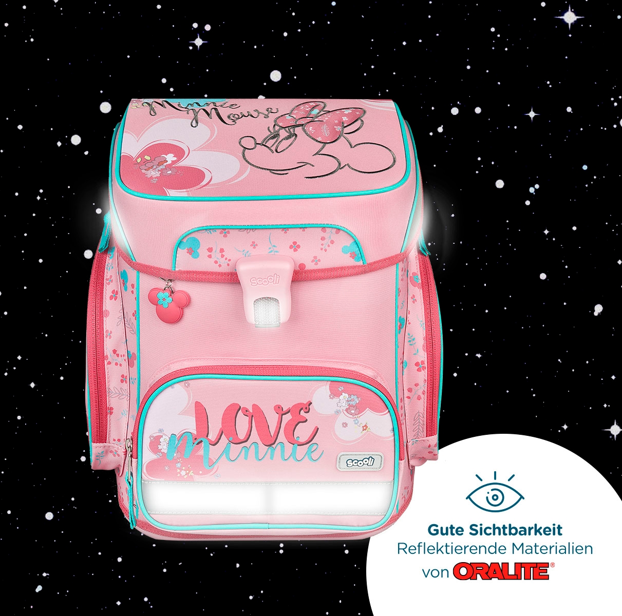 Scooli Schulranzen »EasyFit, Minnie Mouse« Reflektoren