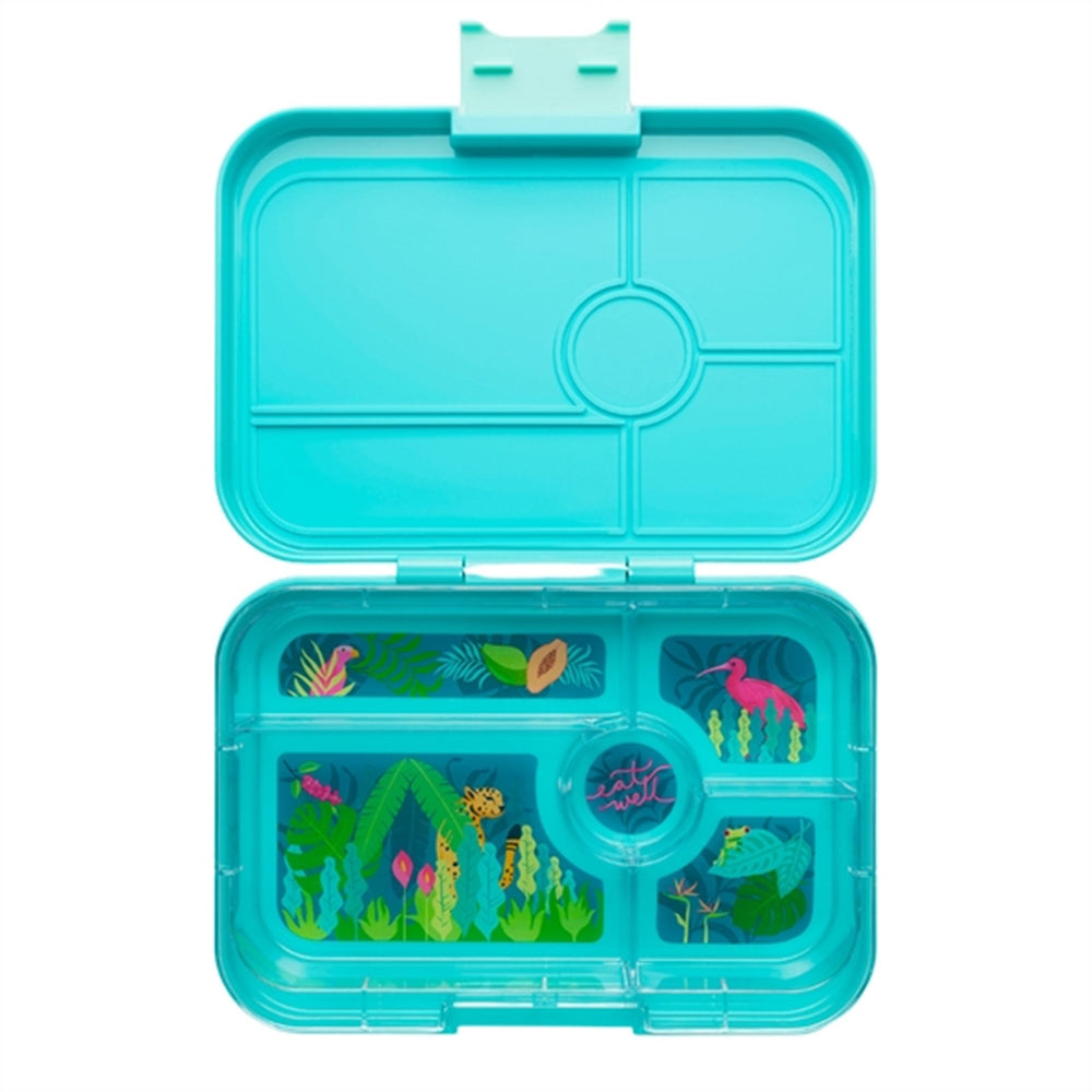 Køb Yumbox Tapas XL 5 Rum Madkasse Antibes Blue/Jungle Pastel