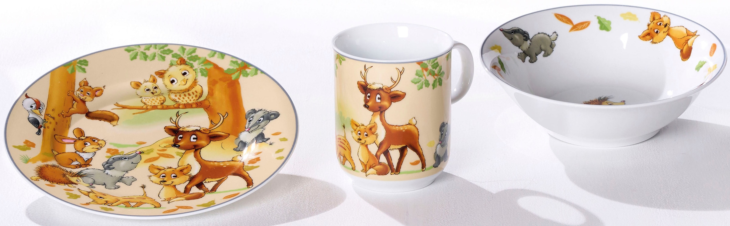 Ritzenhoff & Breker Kindergeschirr-Set »Waldtiere« in dekorativer Geschenkverpackung