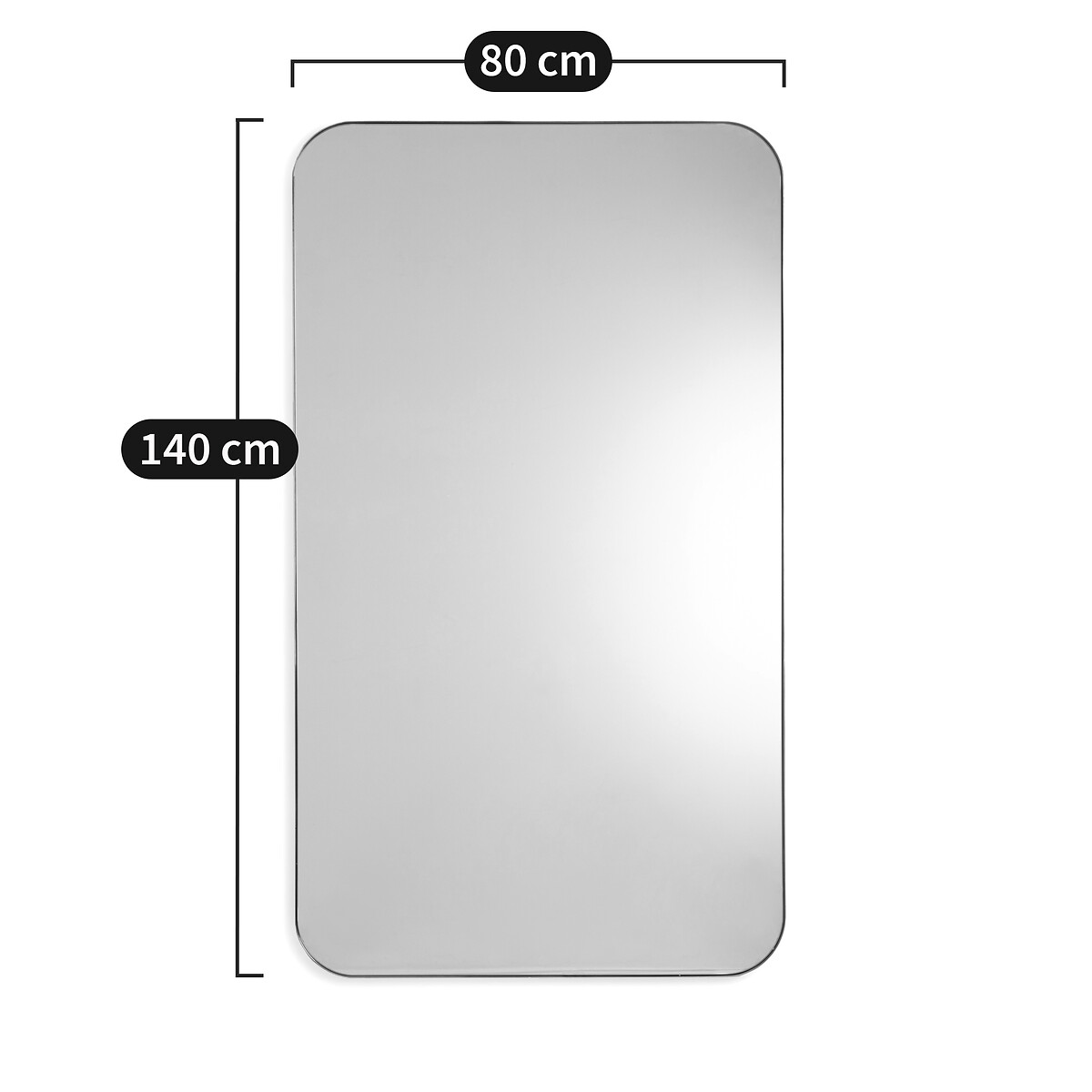 AM.PM<br>Espelho em ferro com detalhes em latão envelhecido, 140 cm de altura, Caligone