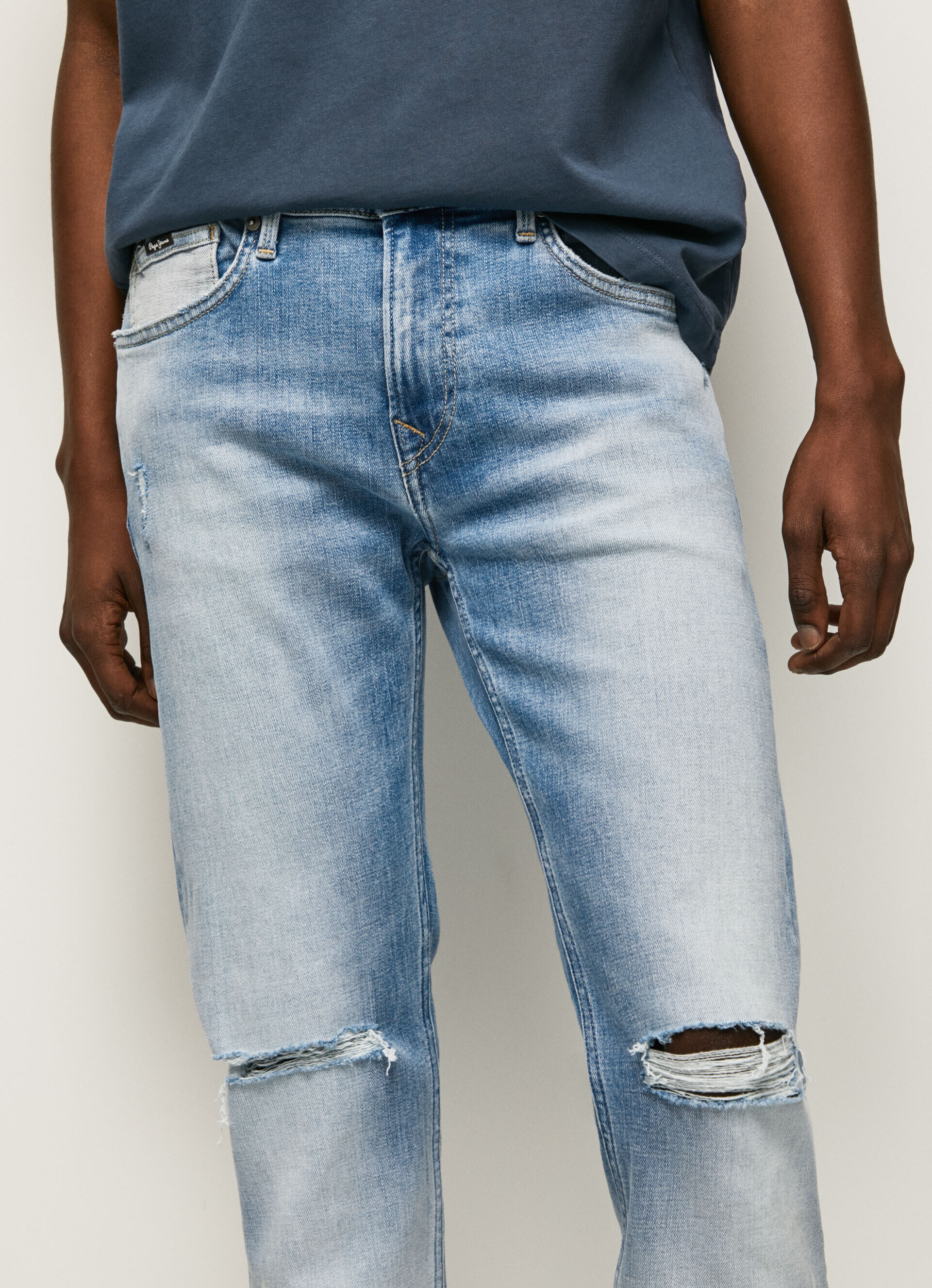 Calça jeans Hatch Regular Slim de cintura média - jeans