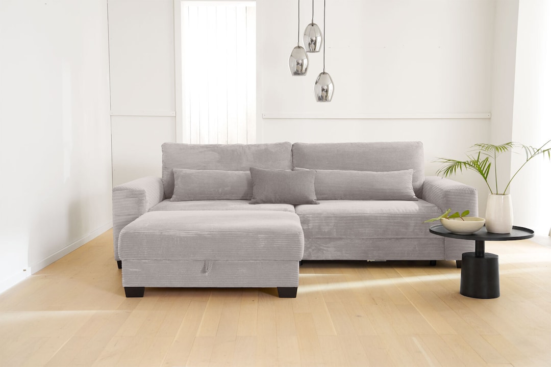 PHILL HILL Sofa 3-Sitzer SONYA hellgrau