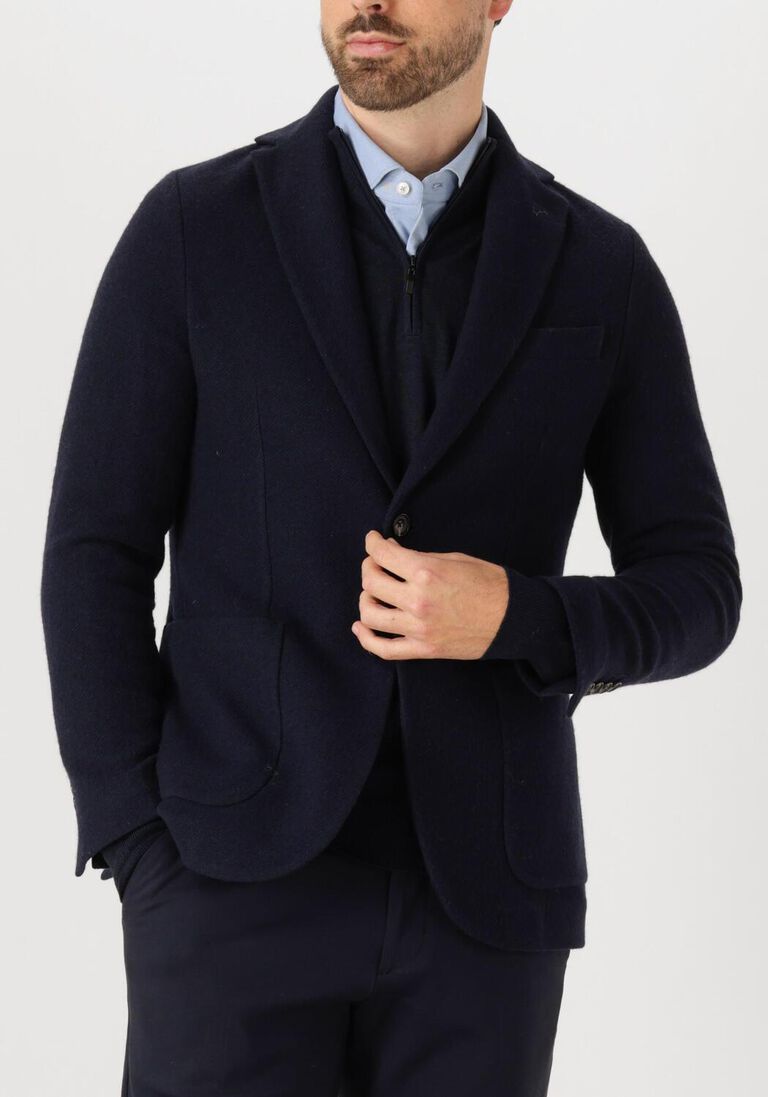 donkerblauwe circolo colberts diagonal jacket