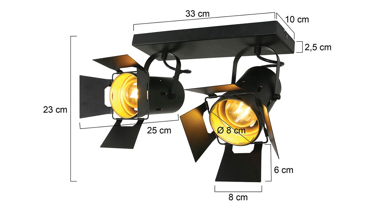 Plafondlamp 7997ZW Mexlite B33 x D25 cm