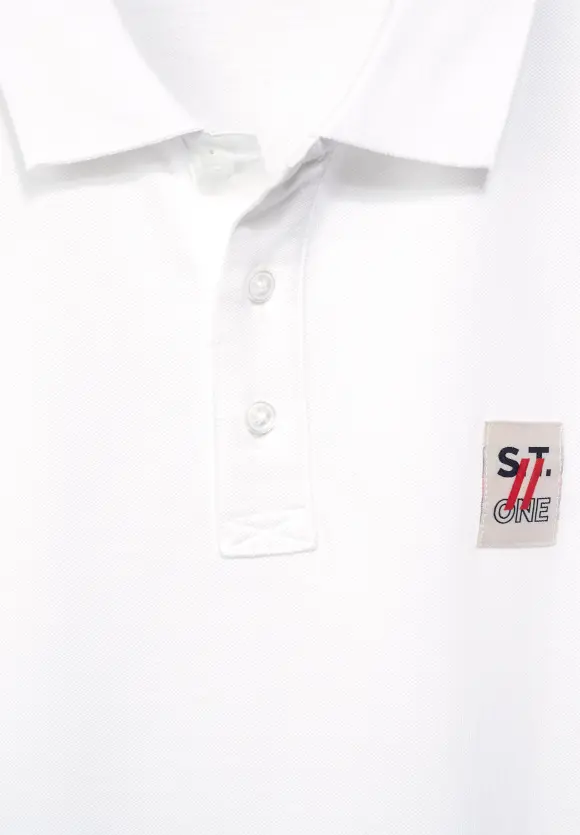 Poloshirt in Piqueé - White