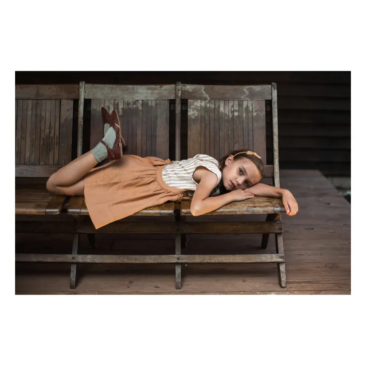 Soor Ploom Robe Tablier Lin Eloise | Abricot