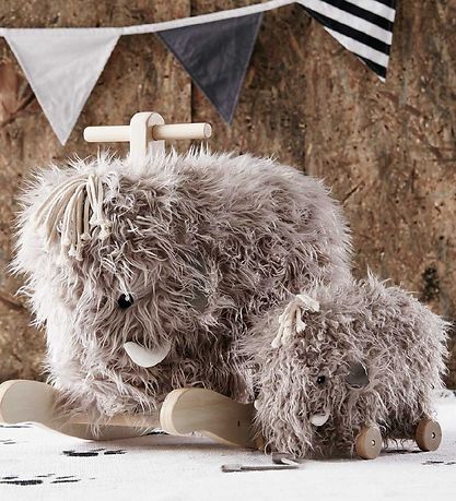 Kids Concept Nachziehspielzeug - Mammut - Grau