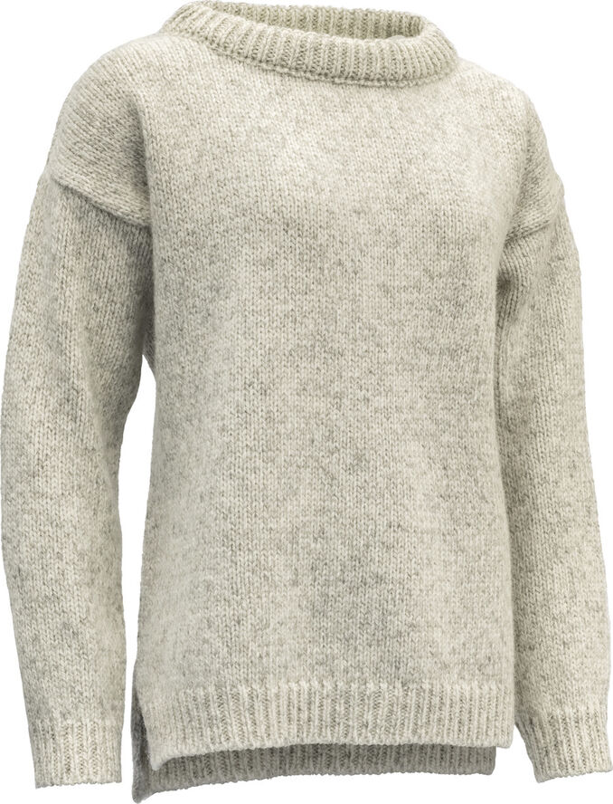 Devold DEVOLD W Nansen Split Seam Sweater, Grey melange Grå