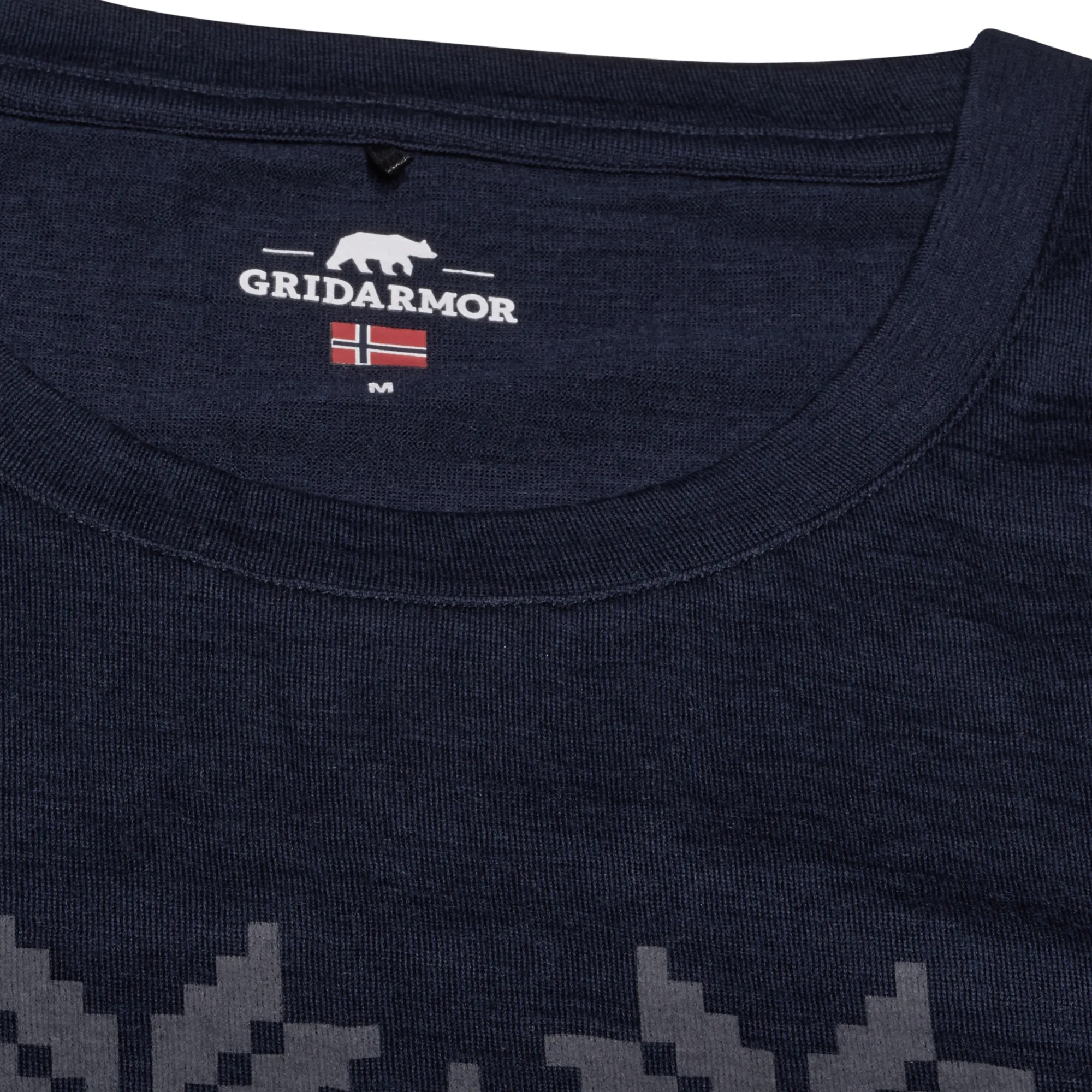 Gridarmor Larsnes Merino T-Skjorte Men Navy Blazer/Asphalt