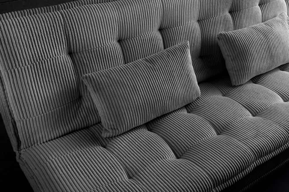 Modernes Schlafsofa JAZZ 190cm grau Cord 3-Sitzer Couch