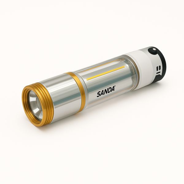 Sanda Lanterna led de Campismo Multifuncional Recarregável Sd-5615 Dourado