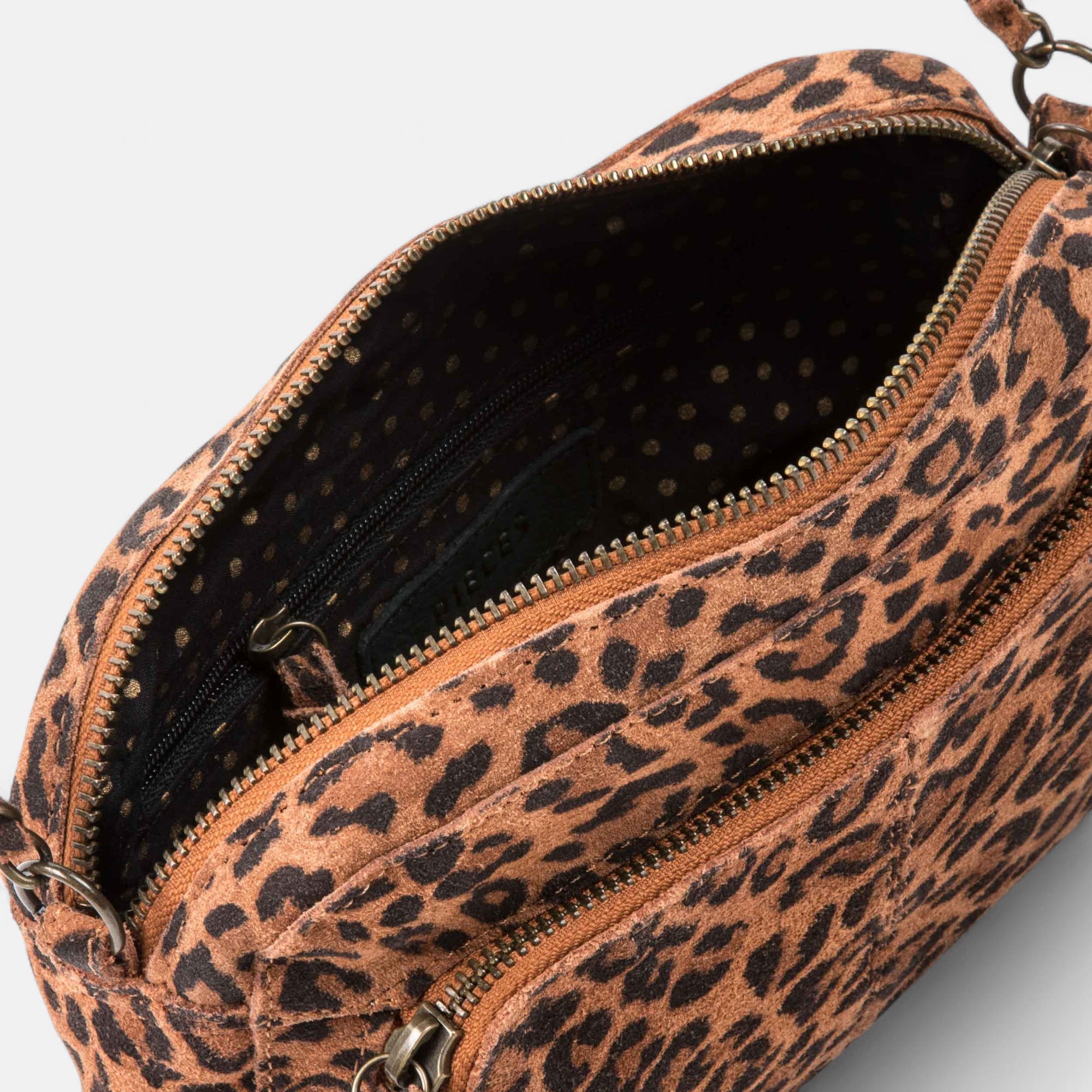 Sac bandoulière en cuir marron