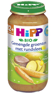 HiPP 12  Maaltijdpotje Gemengde Groente Met Rundvlees