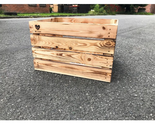 Buildify houten doos, gevlamd, 44x33x28cm