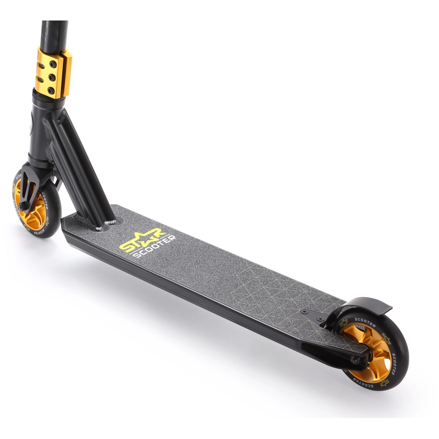 Star Scooter Roller Stunt Trick 110mm Semi Prof schwarz, gold