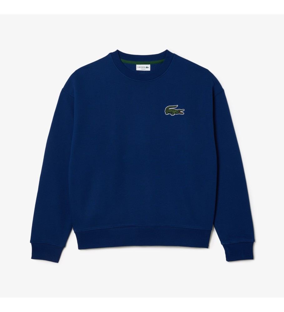 Moletom casual unissex Lacoste azul marinho