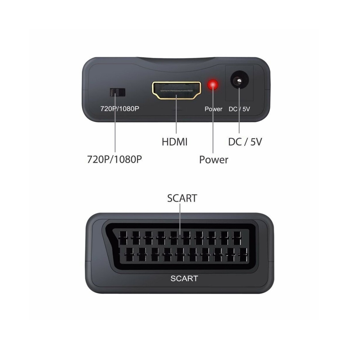 SCART til HDMI-omformer 1080p