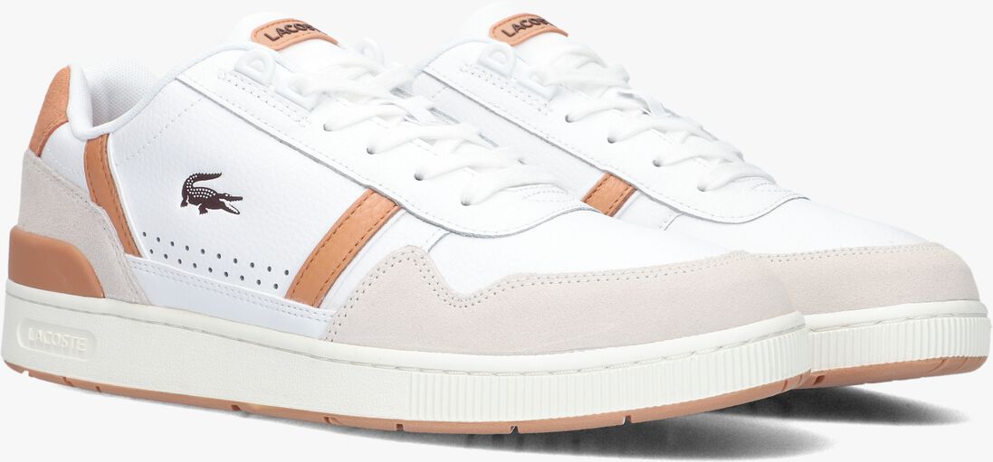 LACOSTE witte lacoste lage sneakers t-clip