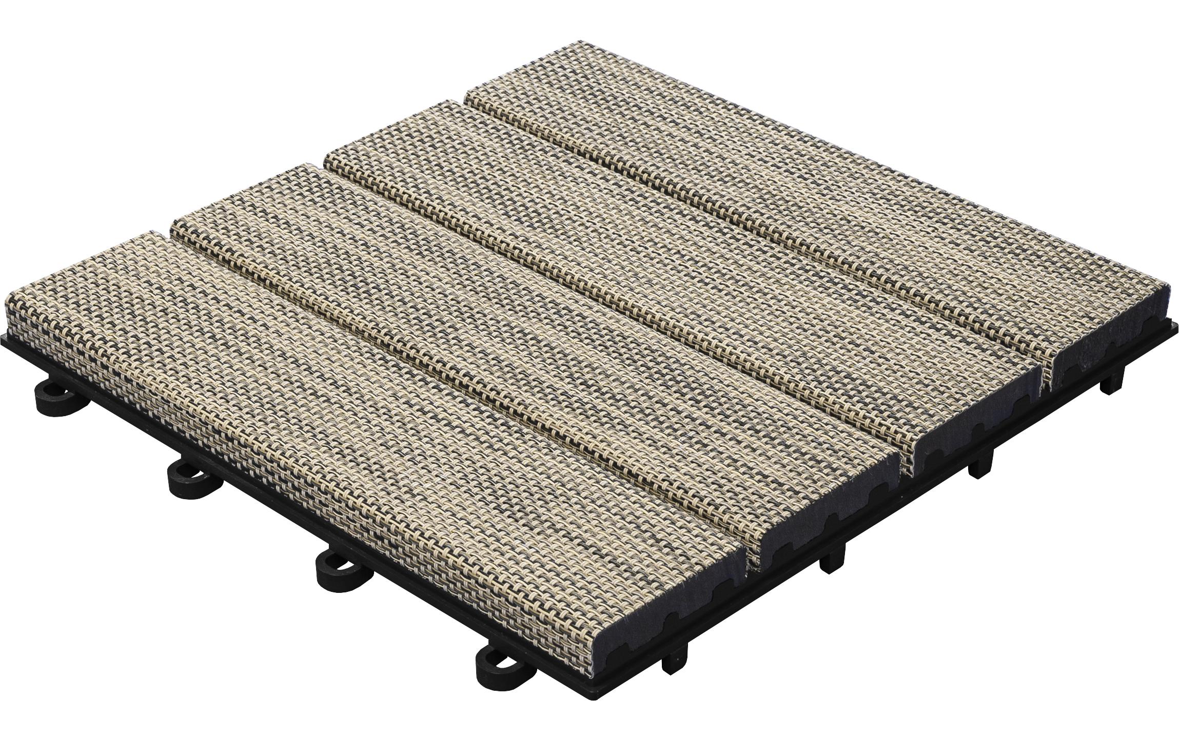 Balkon-& Terrassenplatten Tex, Beige, 6 Stk.Bodenplatte für den Aussenbereich