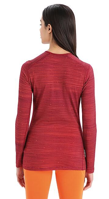 ICEBREAKER - TEE ML 200 OASIS PRINT SKI TRACK W