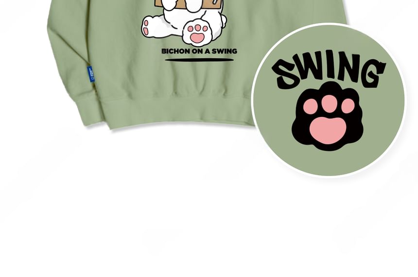 SeoulPop - Losse sweatshirt met hondenprint