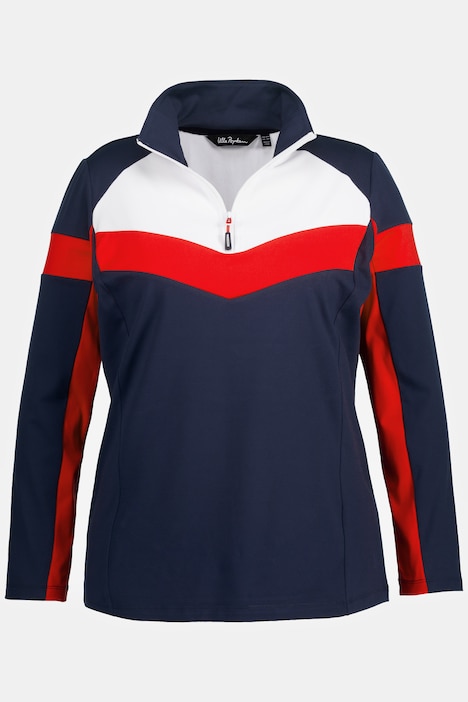 Funktionsshirt, Slim, Troyerkragen, Langarm, recycelt