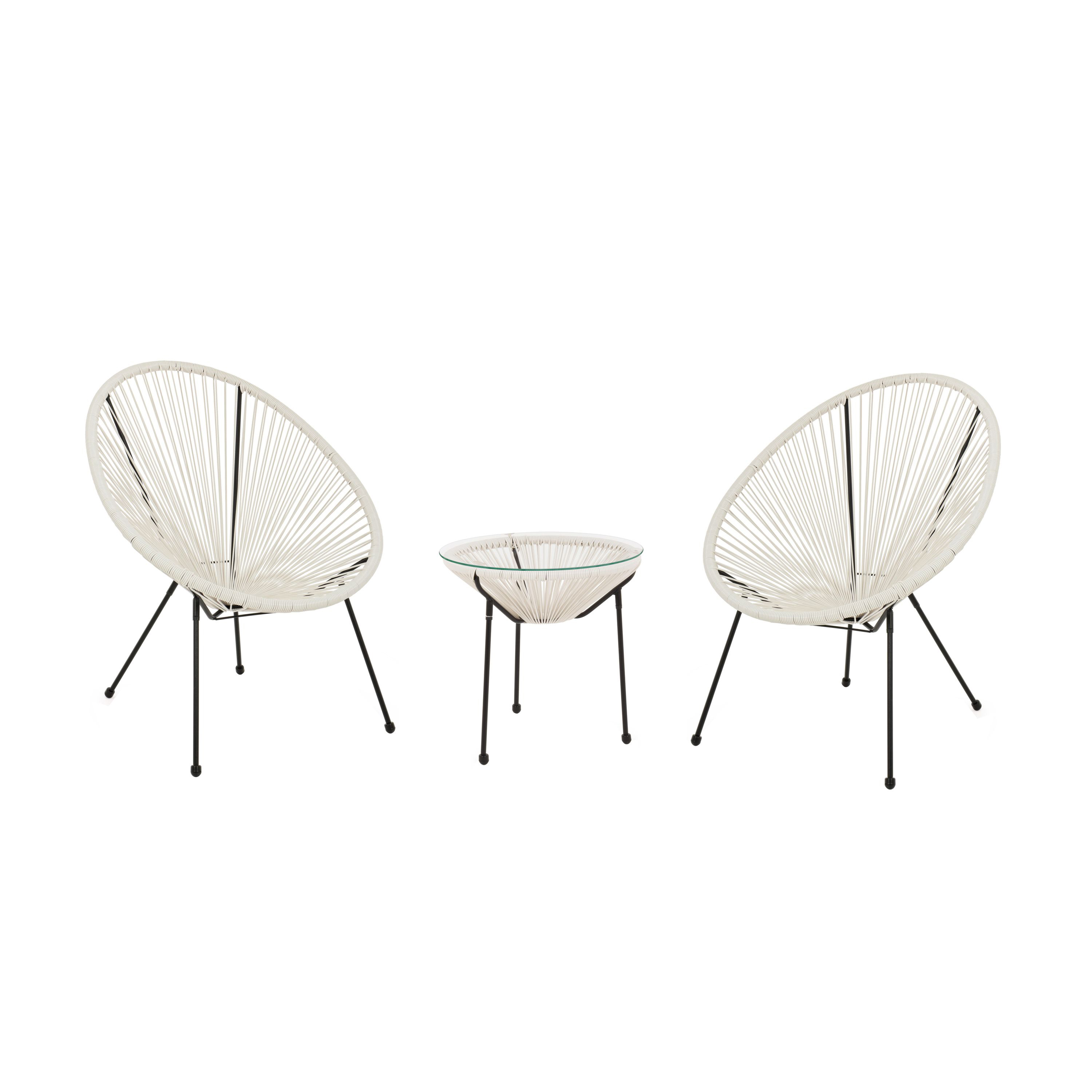 Gartenmöbel Set ACAPULCO weiss