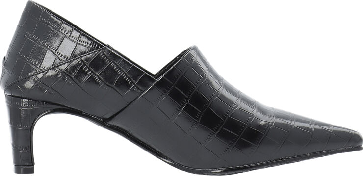 Bianco Rowe Heel Step Down Mule #C Black croco