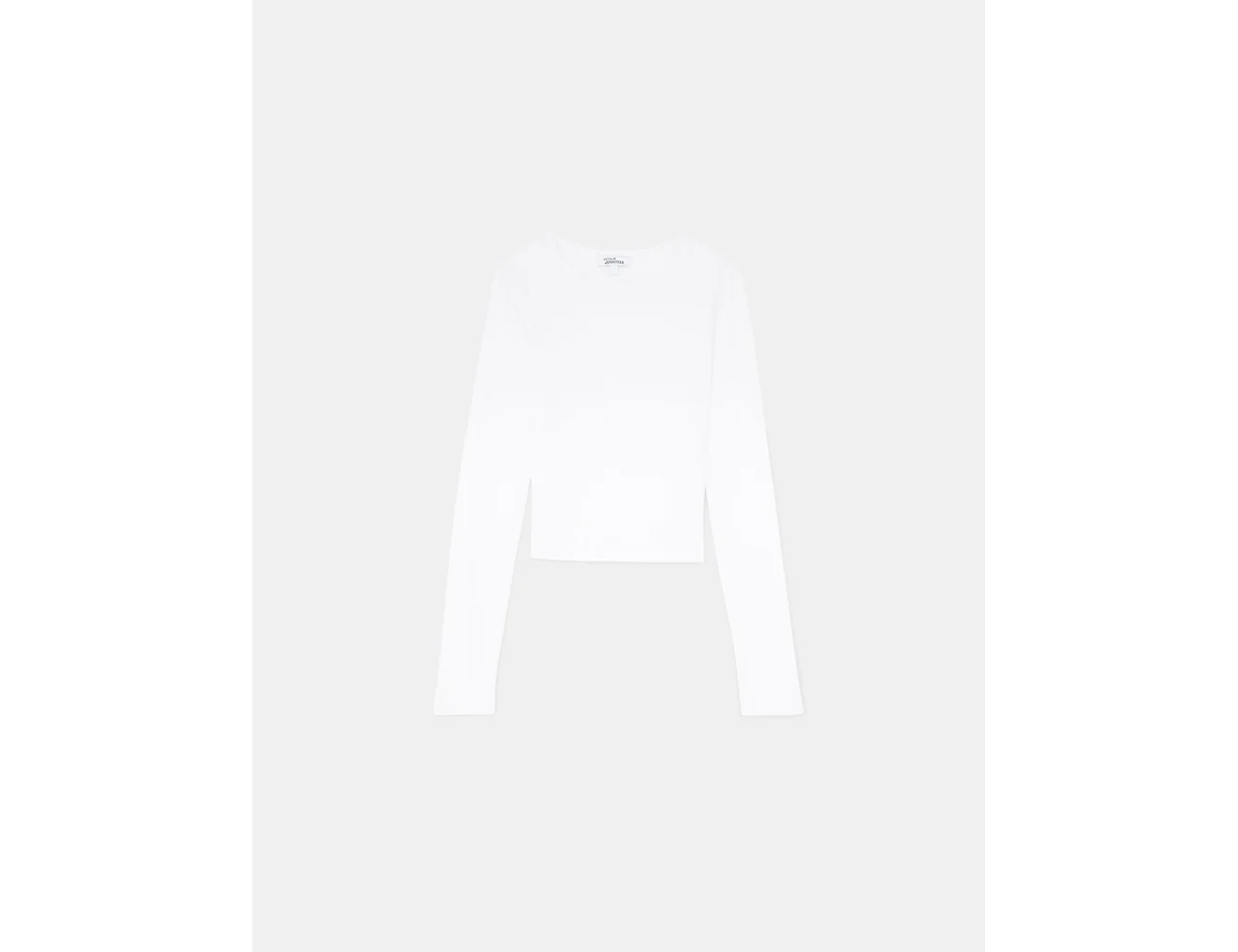 T-shirt manches longues blanc côtelé