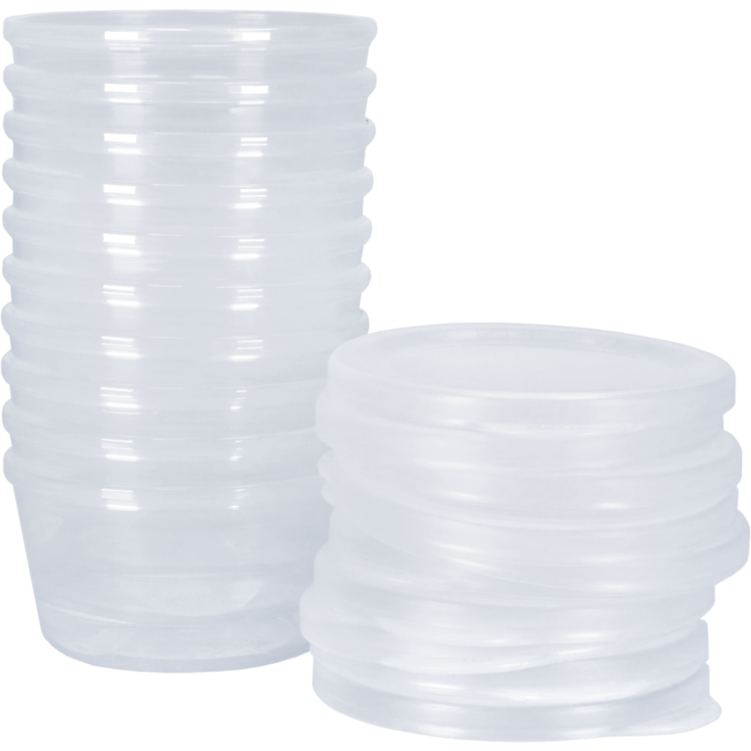Cup, sauscup, met deksel, reusable, pP, Ø 75mm, 42mm, transparant