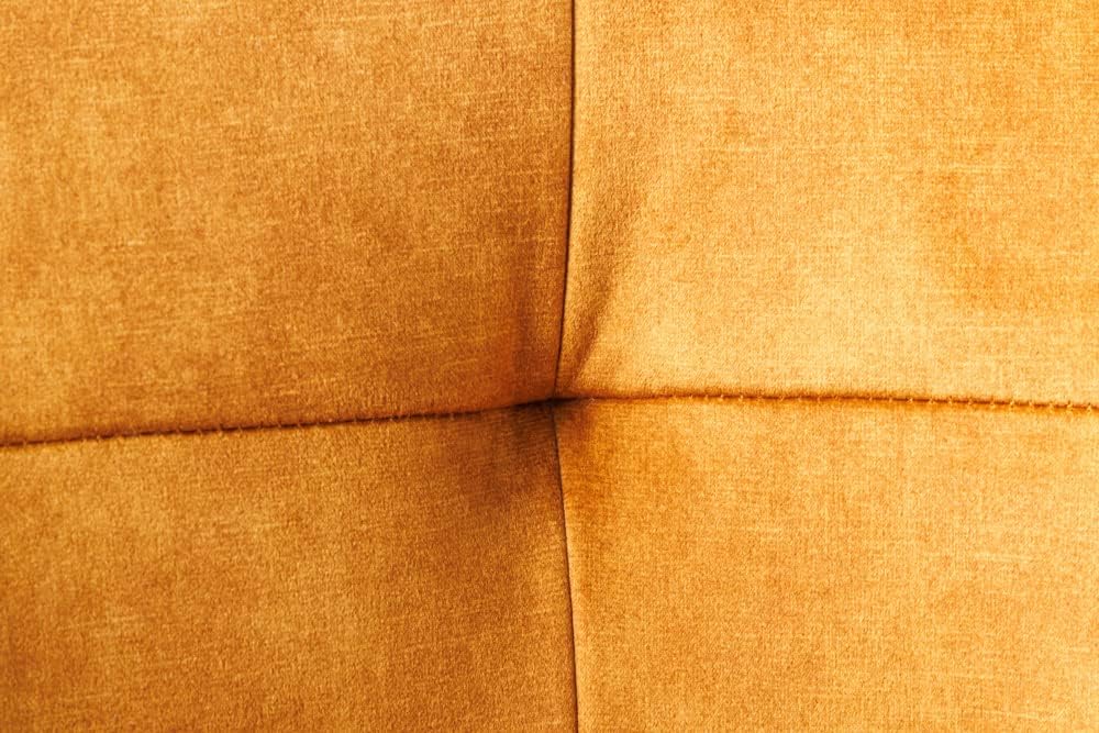 riess-ambiente.de Design Stuhl LOFT senfgelb Samt drehbar Metallgestell schwarz mit Armlehne