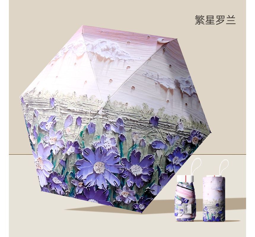 Fenmo - Compacte paraplu met bloemenprint