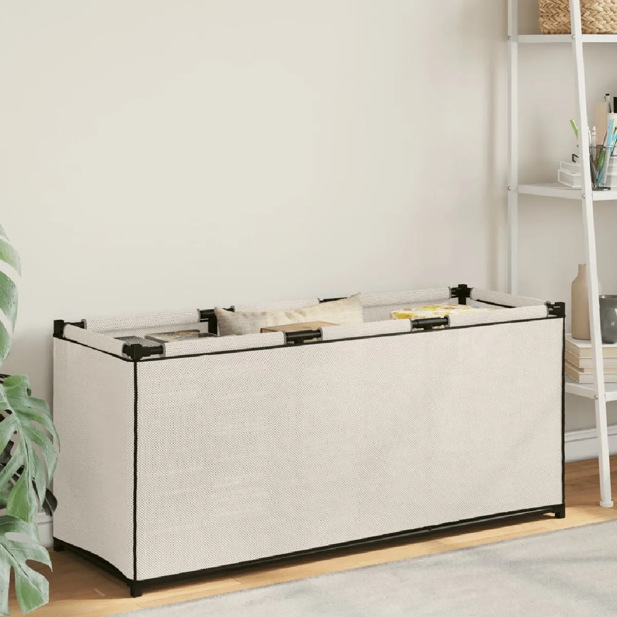 vidaXL Boîte de rangement - Crème