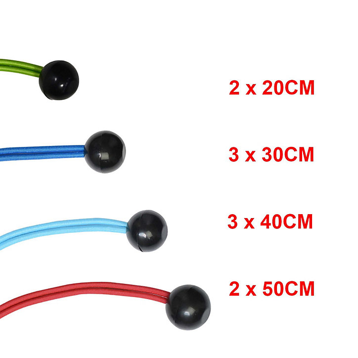 Tendeur à boule Master Lock 20 / 30 / 40 et 50 cm, 10 pièces