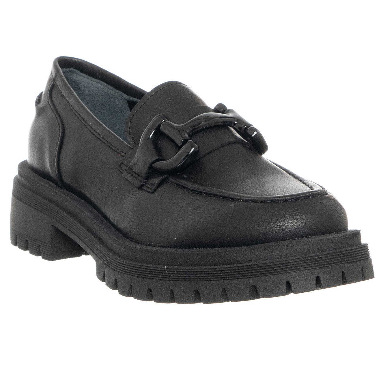 Loretta Pettinari Mocassins en Cuir Isea noirs - Talon 4.5 cm