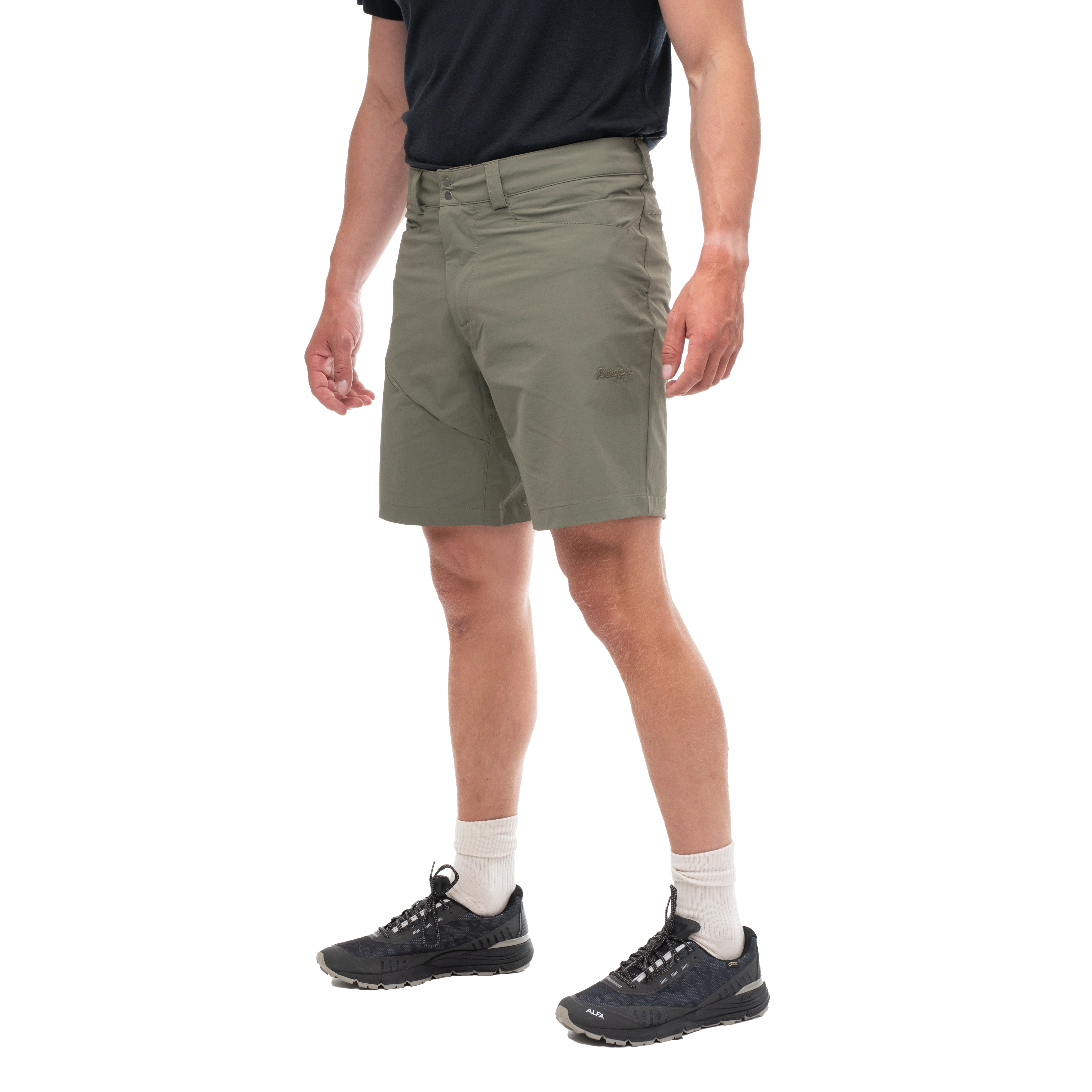 Vandre Light Softshell Shorts Men Green Mud