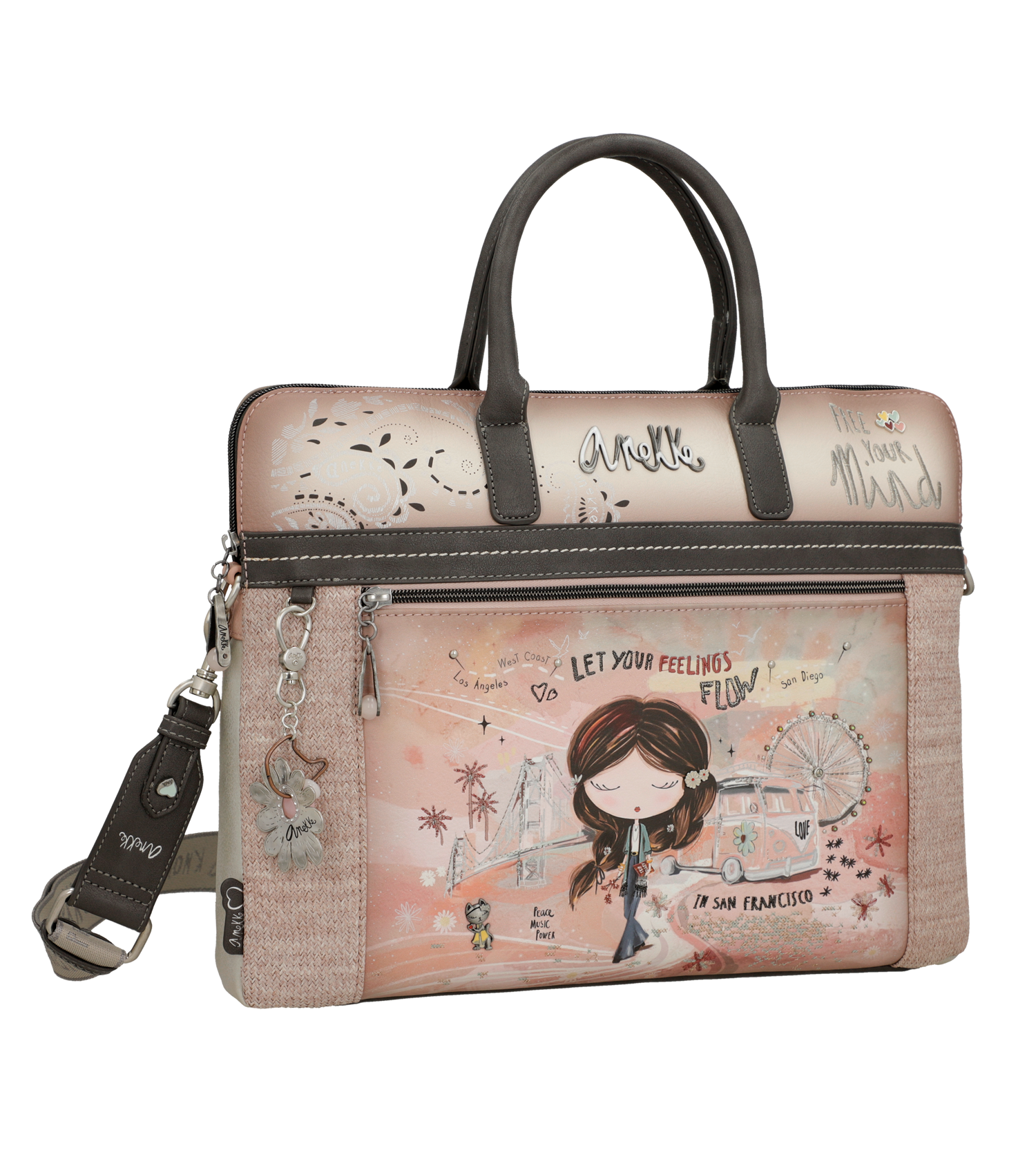 Anekke Briefcase Tasche rose beige