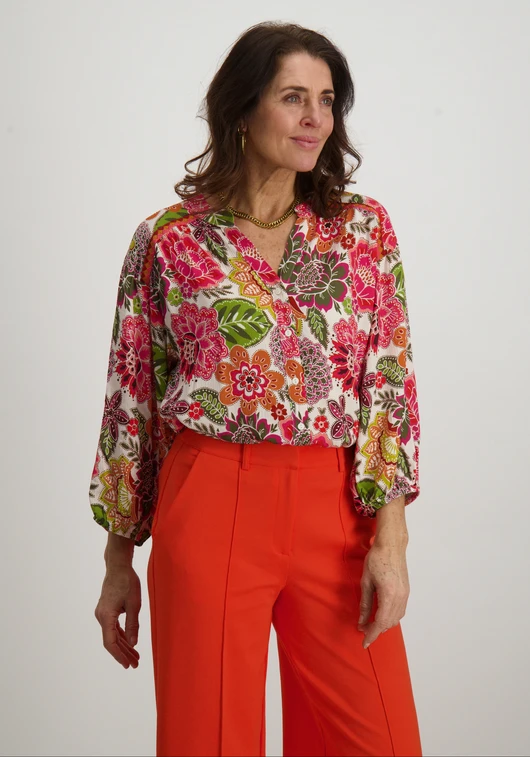 Geisha Printed blouse 53202-20