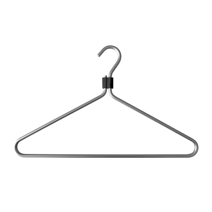 Radius Design - Kleiderbügel, schwarz / Clip schwarz (6er-Set)