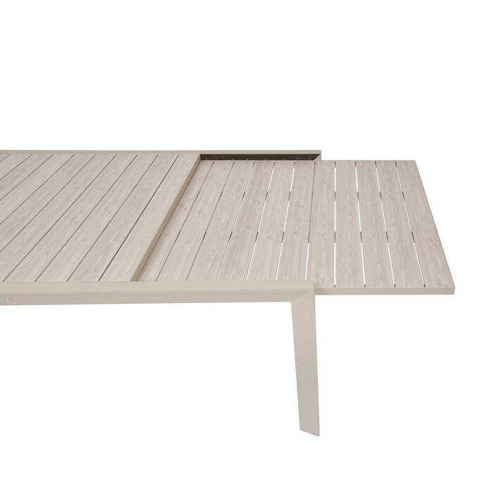 Table de jardin extensible rectangulaire EVASION Lin / Argile