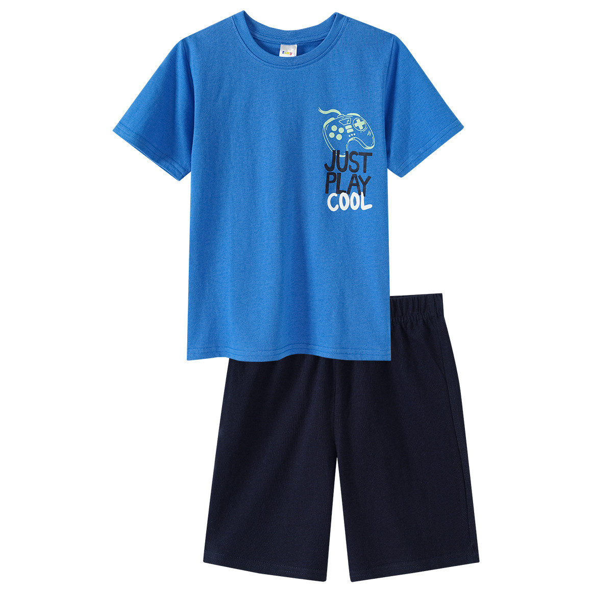 Famy Jungen Shorty mit Print blau / dunkelblau