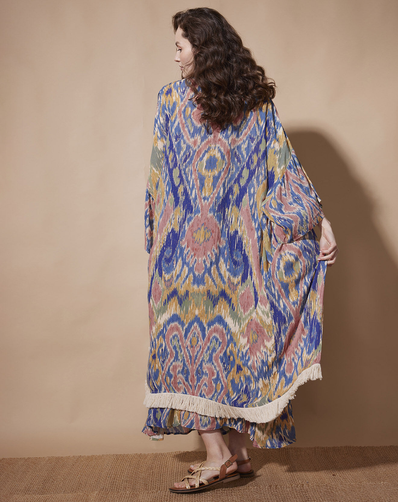 Louizon Kimono Jemima imprimé bleu