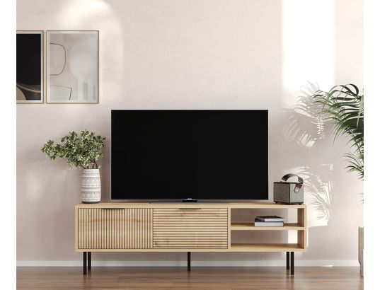 CONCEPT1 - Meuble TV Venus chene saphir 150 x 30 x h45 cm
