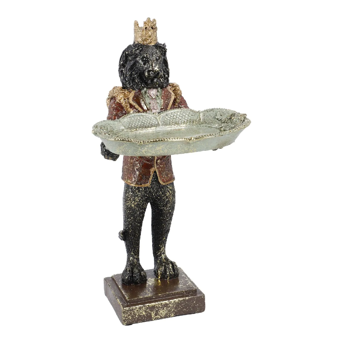 Tier mit Tablett, Löwe, 28 cm