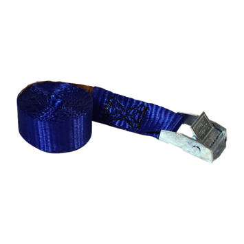 Jumbo mini spanbandblauw 2m 25mm met klemgesp