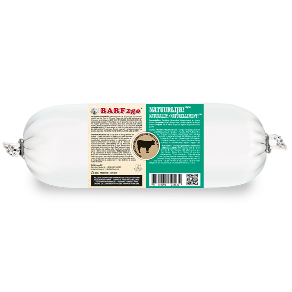 10x BARFmenu2Go Hondenvoer Nat Natuurlijk!900 gr