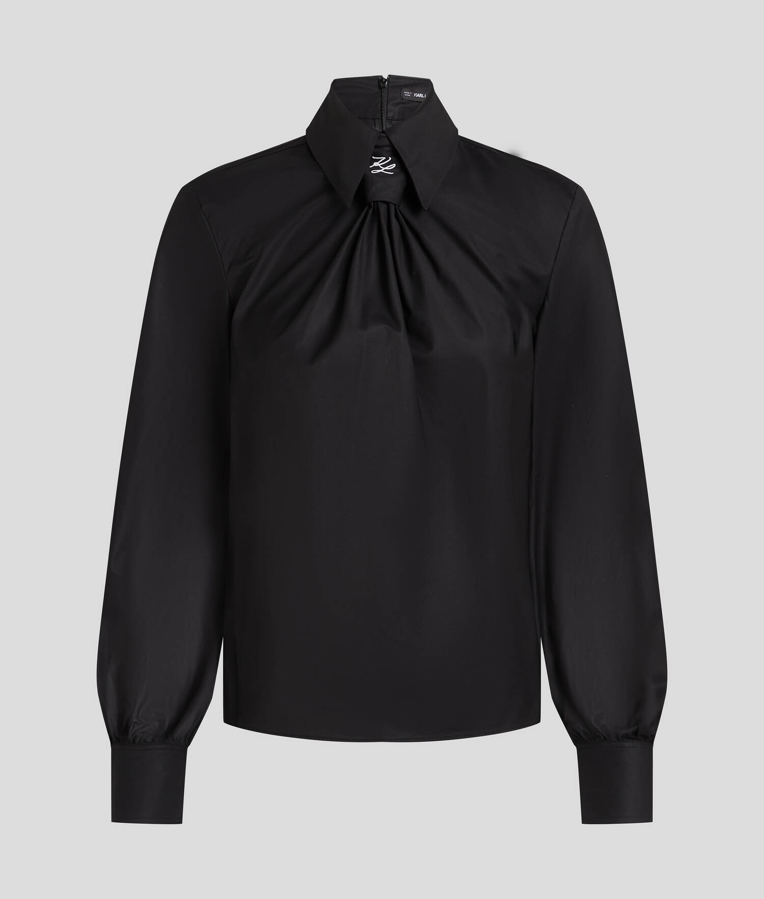 CHEMISIER KARL ESSENTIAL AVEC DETAIL CRAVATE - Noir