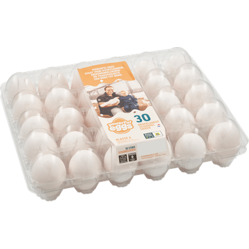 Powerful Eggs Nederlandse Witte Scharreleieren 30 Stuks